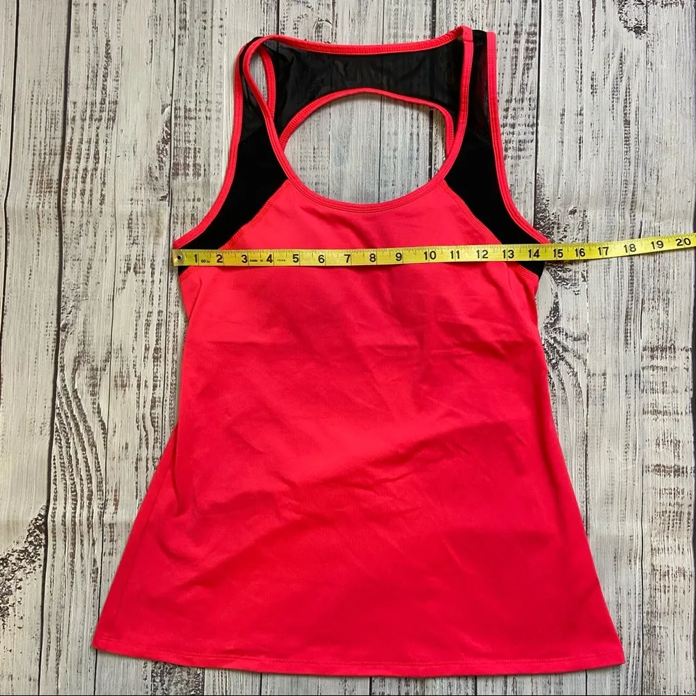 Fabletics Pink/Red with Black Mesh Gulf Tank Top.  Size Small. - Image 4