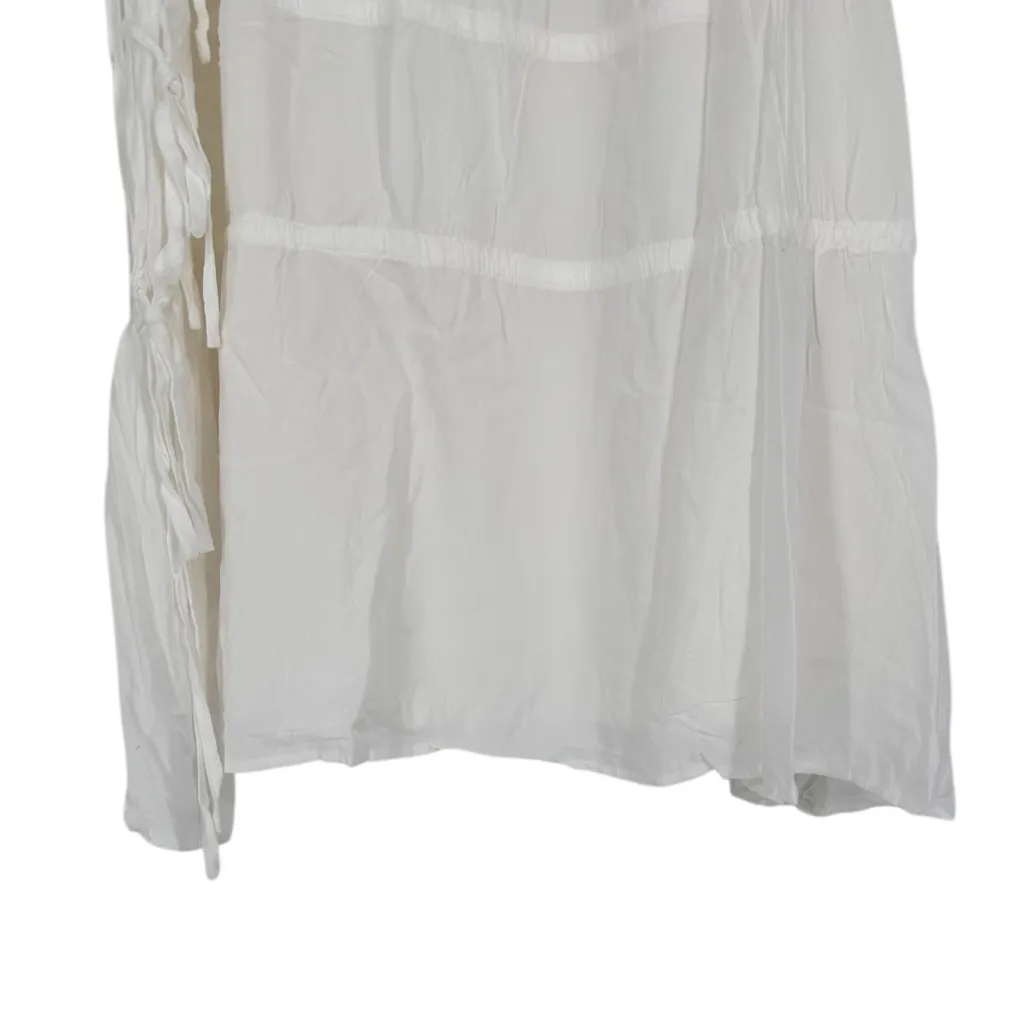 Princess Polly White Perky Tie Detail Tiered Maxi Skirt size 2 Bohemian Boho - Image 6