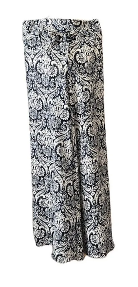 Truth NYC pretty blue and white palazzo pants lined to upper thigh flowy EUC - Image 1