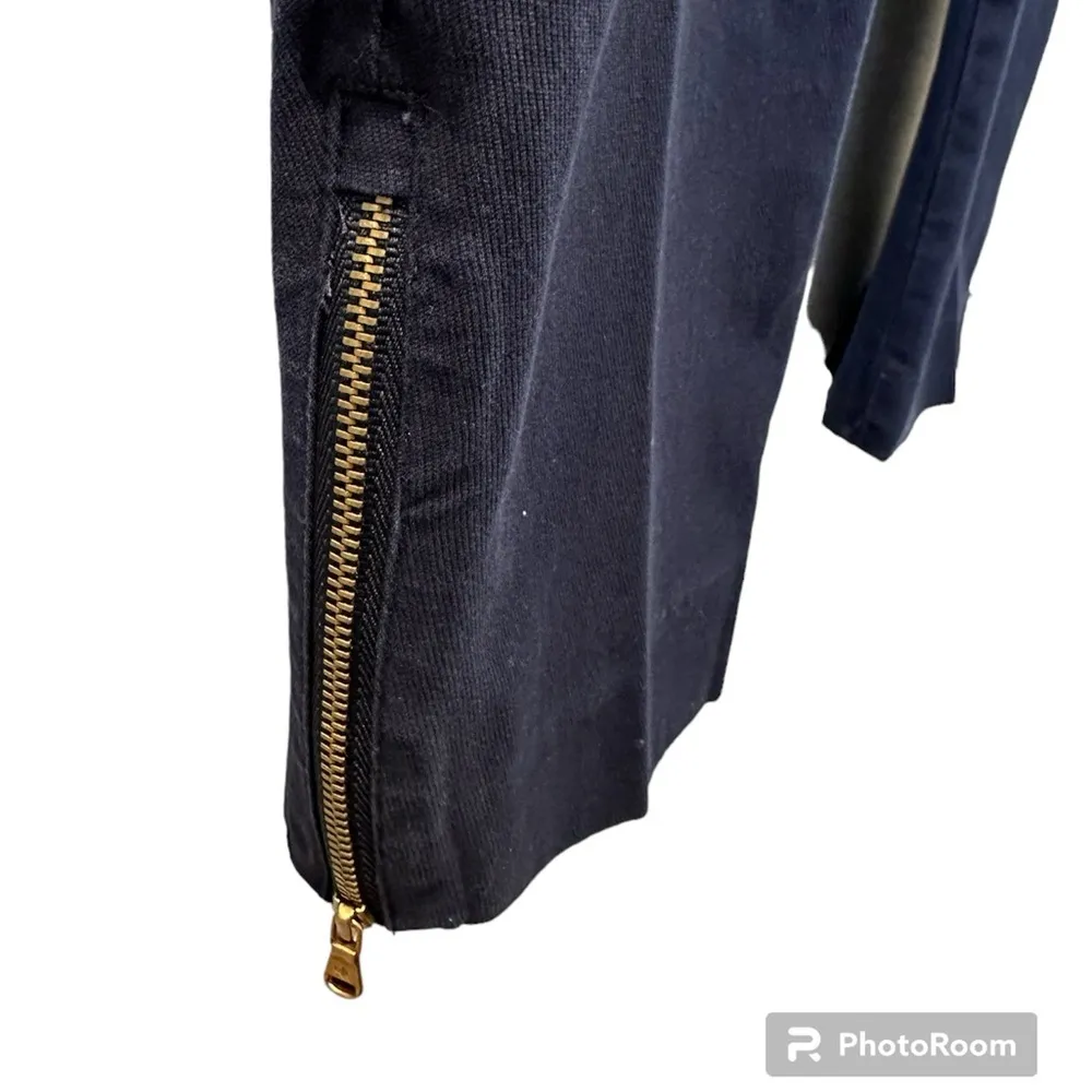Ralph Lauren Navy Capri Pants Horseshoe Charm 5 Inch Ankle Zippers Women's 8 - Image 3