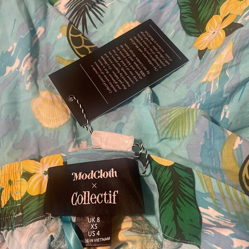 Modcloth Collectif skirt woman’s Meg tropical Turtle Sea Print swing Skirt New 4 - Image 7