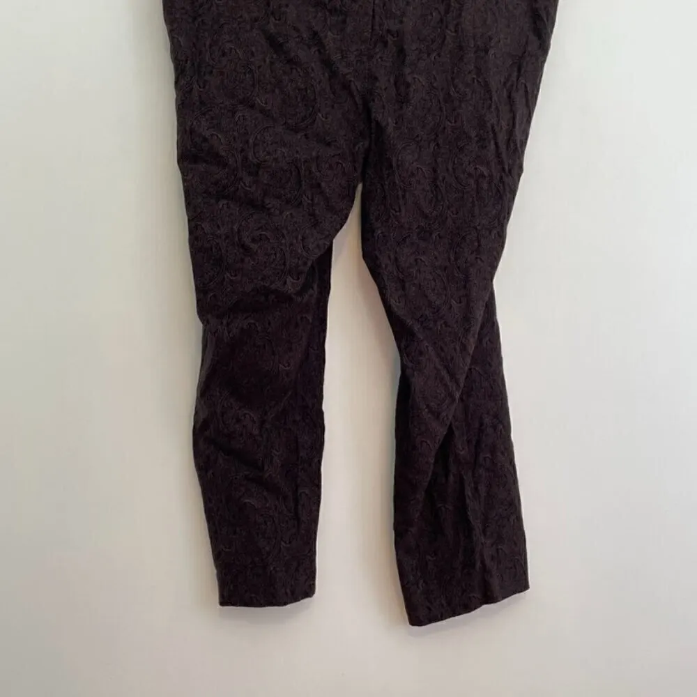 LANE BRYANT Plus Size Allie Skinny Ankle Pants Power Pockets Black Brown Paisley - Image 14