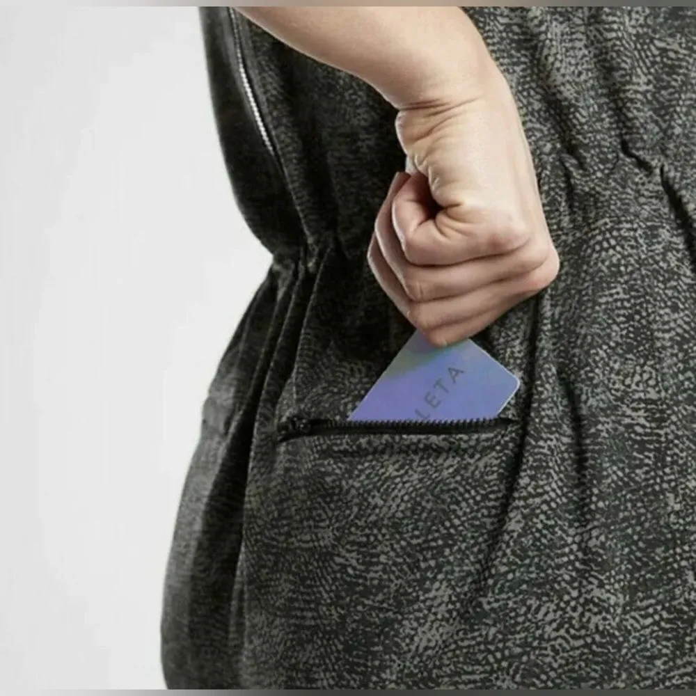 Athleta Rush Topanga Jumpsuit Viper Snakeskin Print Sleeveless Athleisure sz XS - Image 5