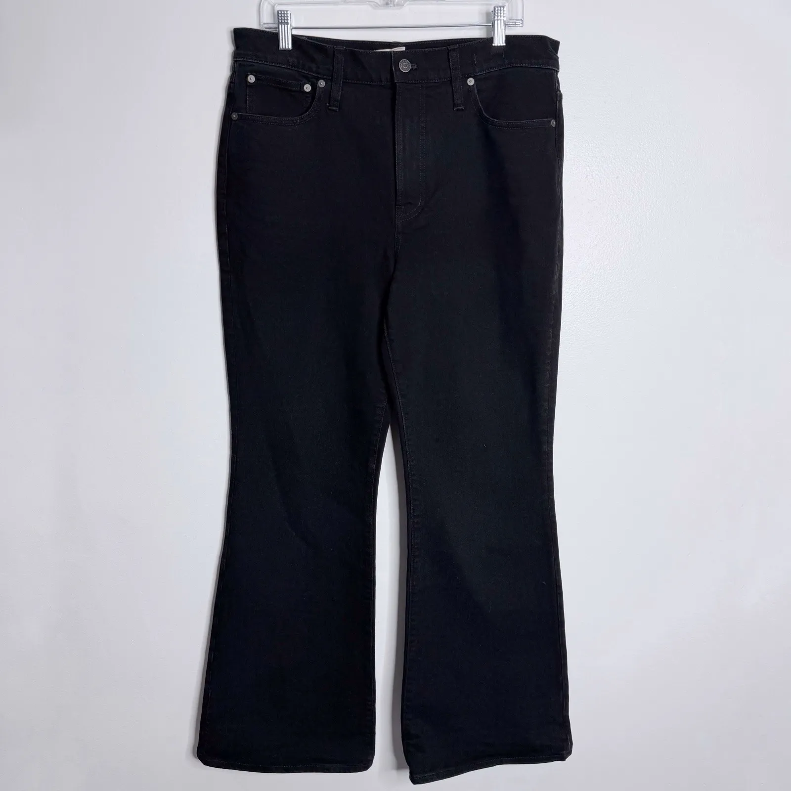 Madewell The Perfect Vintage Flare Jean in Sherborn Black Wash NF379 Size 31 - Image 2