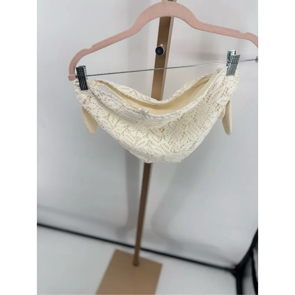 Aerie women’s crochet swim bottoms cream size XL - Image 6