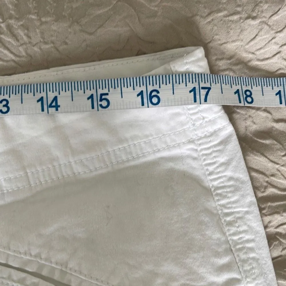 Calvin Klein Jeans Chino Cropped Pants White Tie Waist Pockets Size‎ 12 - Image 4