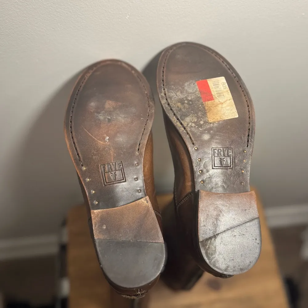 Frye women brown leather tall knee high Melissa riding boots Size 6 - Image 8