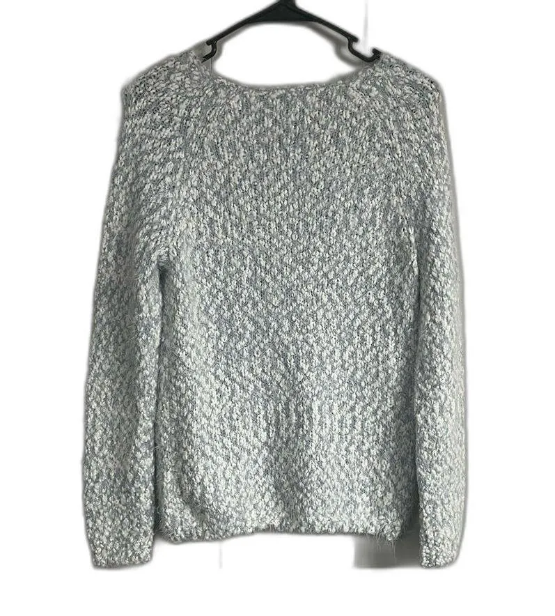 Buffalo David Bitton Soft Knit Blue Crewneck Eyelash Sweater Size Small - Image 5