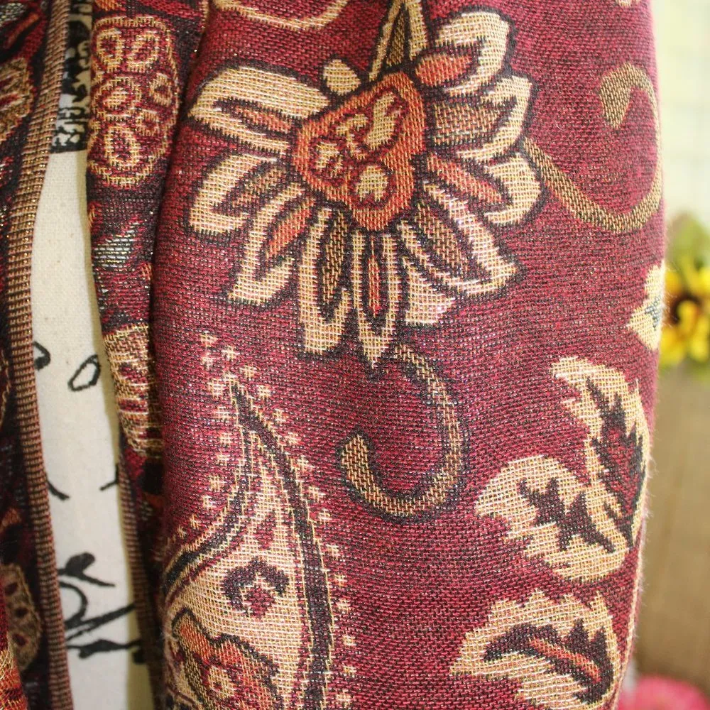 Classic Pattern Style Scarf Scarves Wrap Brown - Image 5