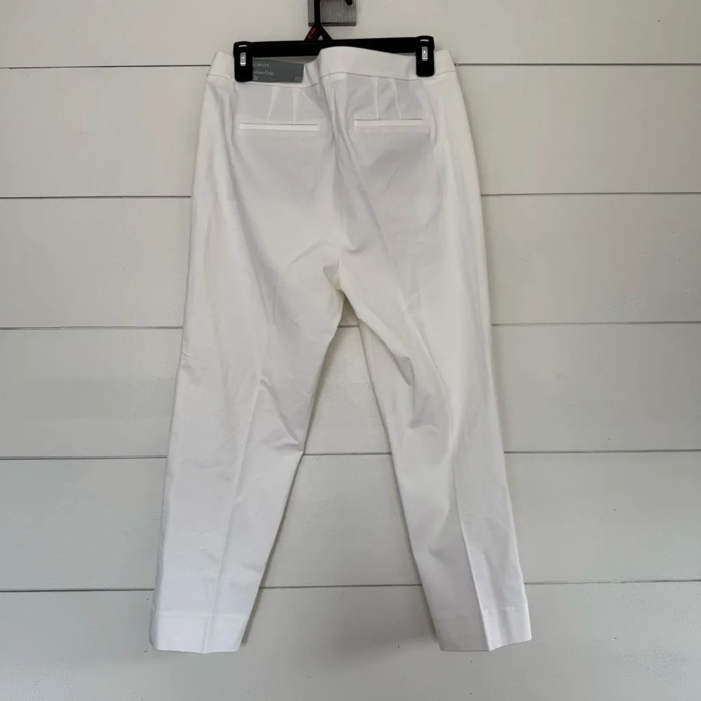 Talbots Women’s 10 White Chatham Crop Chino Pants Career Office Core New - Image 3