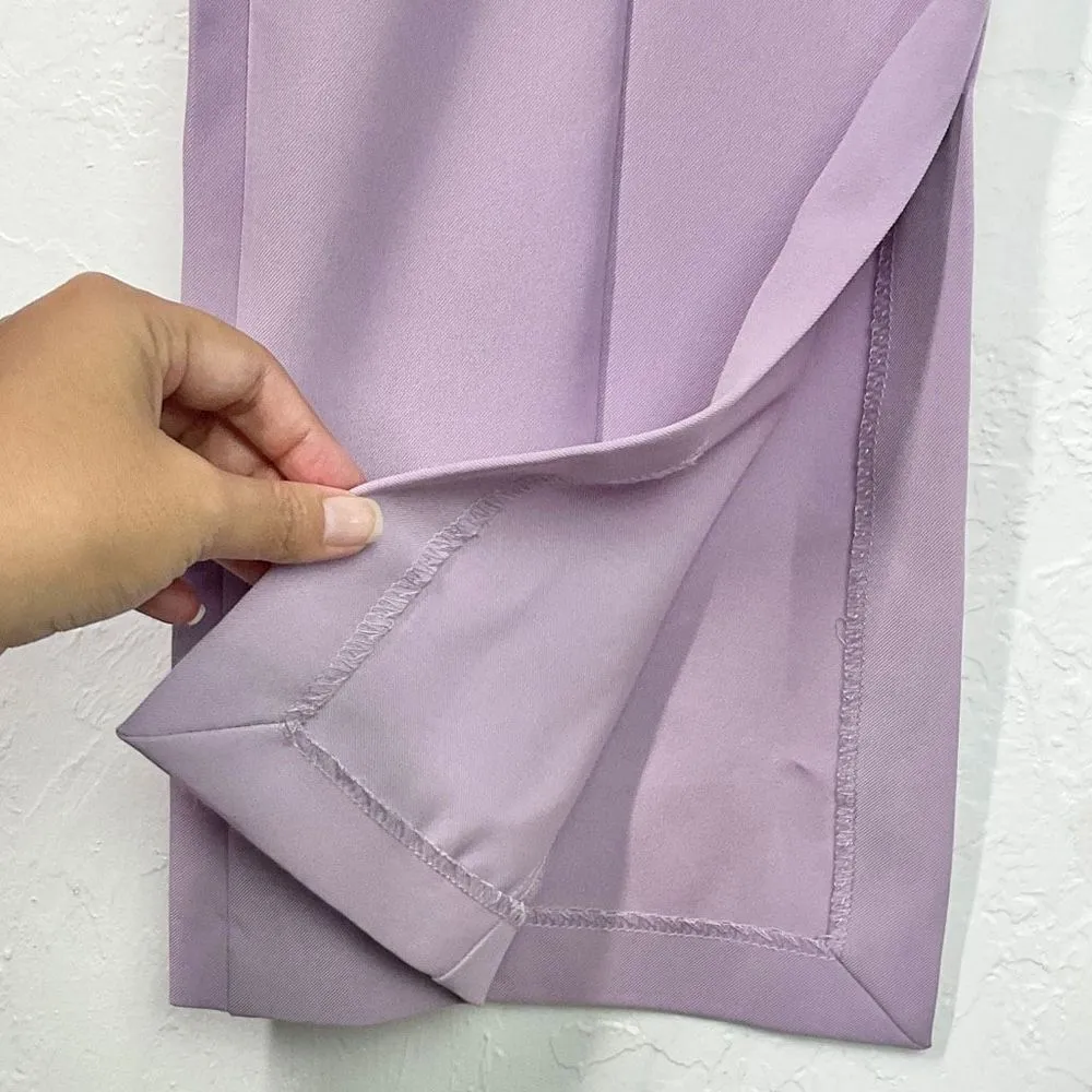 7 For All Mankind Light Purple Split Hem Flare Bootcut Pants Medium New - Image 3