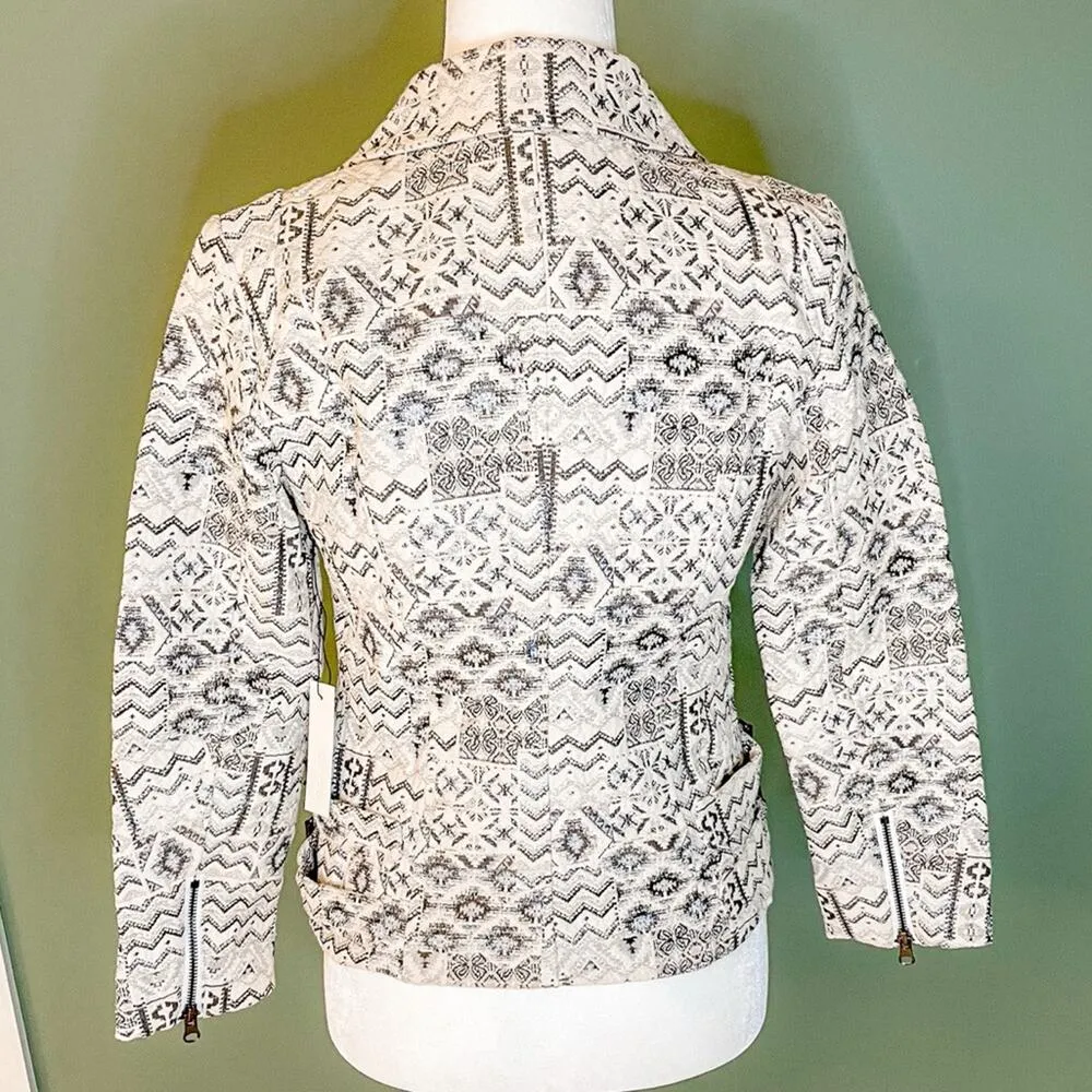 NEW with tags Capulet Metallic Tribal Print Moto Jacket Medium, MSRP $249 - Image 7