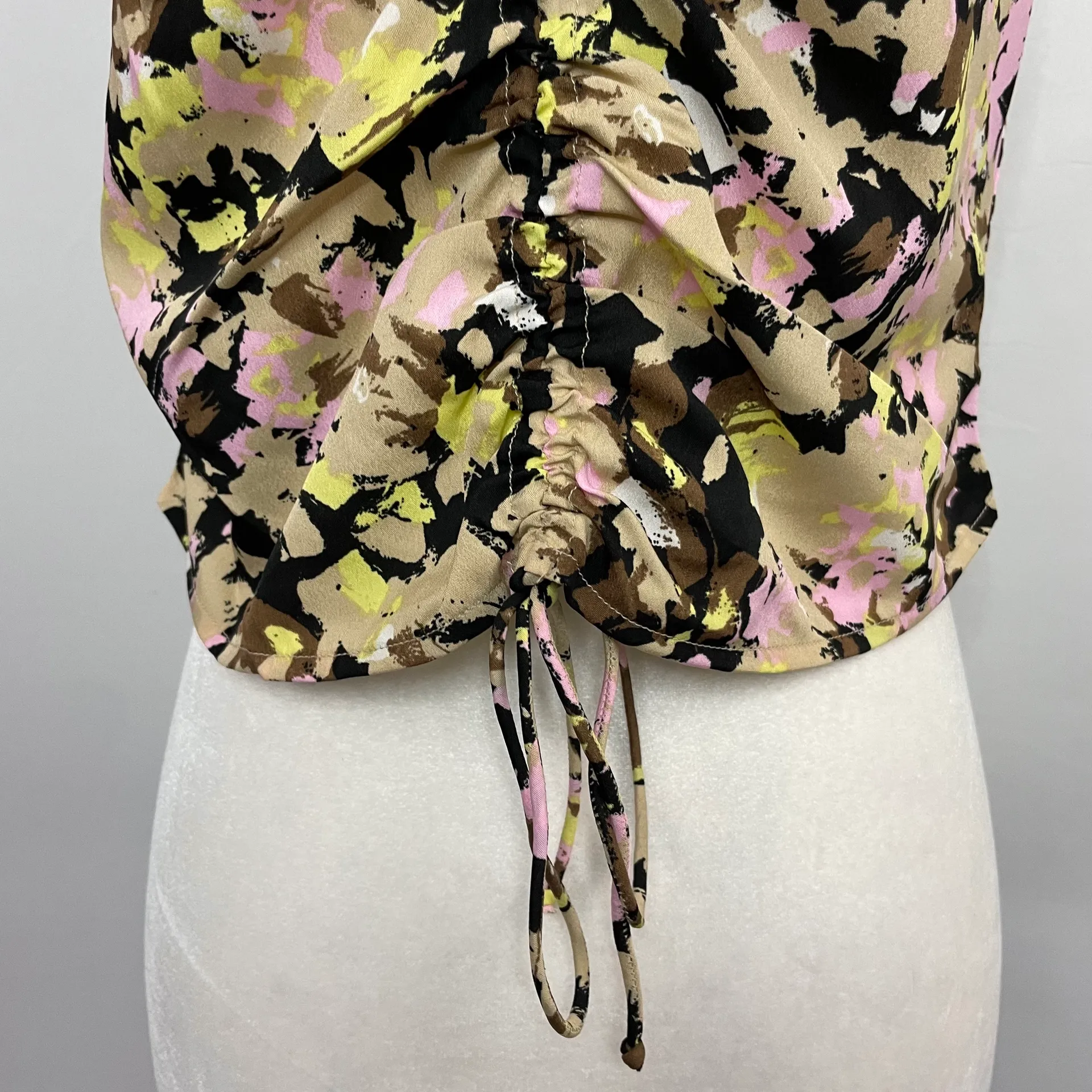 New  Chaddie Camisole Ruched Front Tank Top Printed Multicolor - Image 5