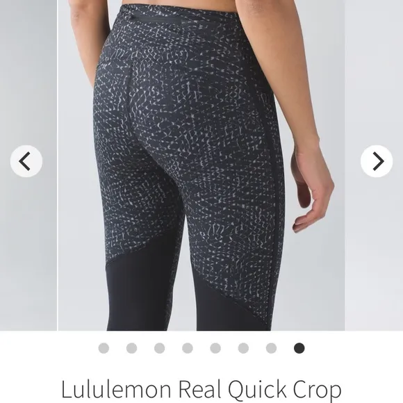 Lululemon real quick crop leggings size 10 - Image 2