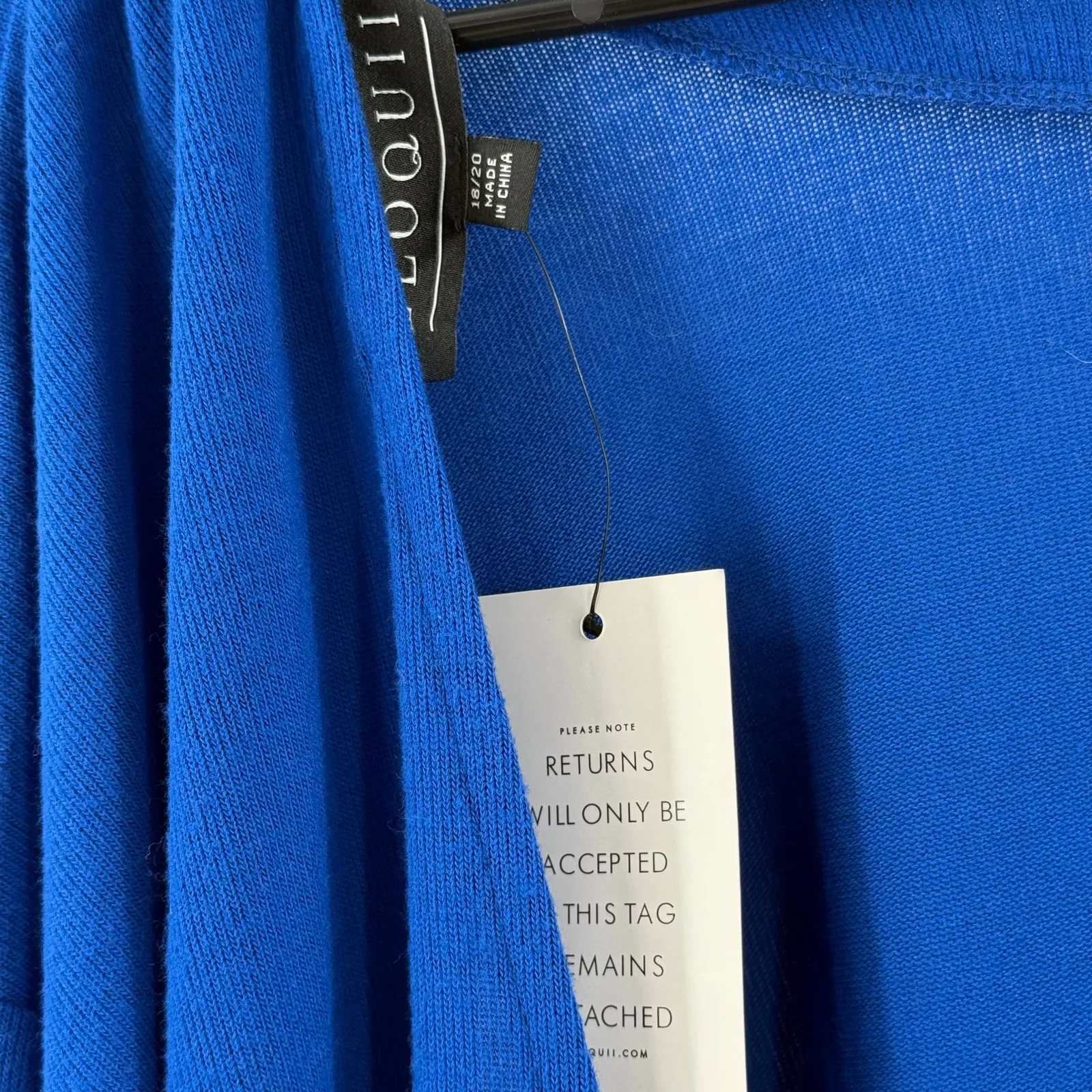 ELOQUII Sweater Size 18/20 Open Back Wrap Lightweight Royal Blue NWT Plus Curvy - Image 5