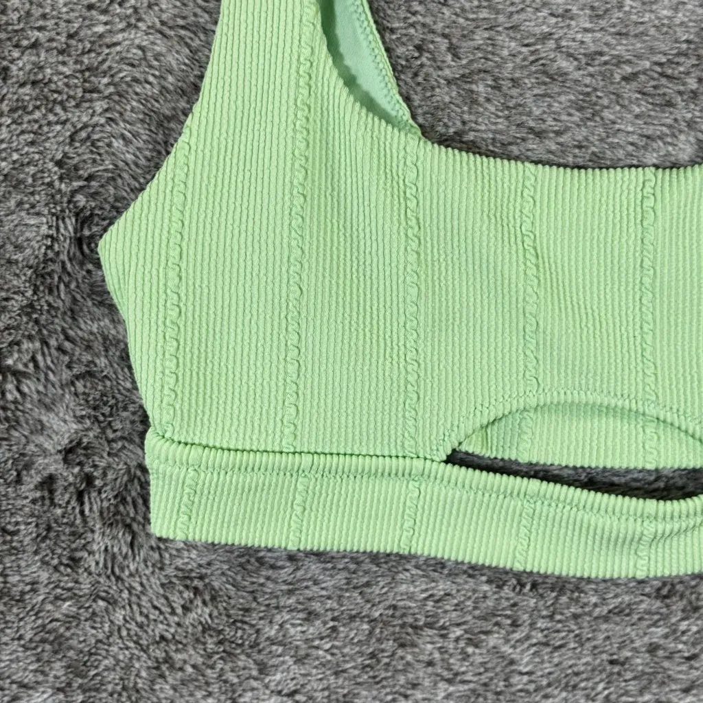 Aerie Crinkle Longline Scoop Swim Bikini Top Sz M - Image 2