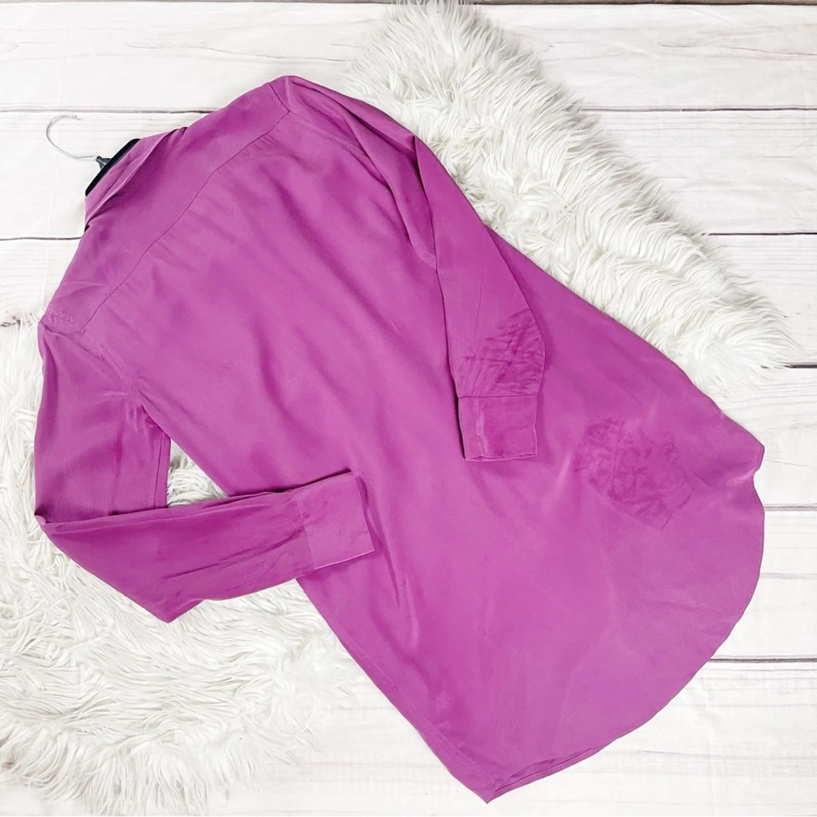 Equipment Women's 100% Silk Kierra Buttondown Shirt Dress‎ Size XS - Image 9