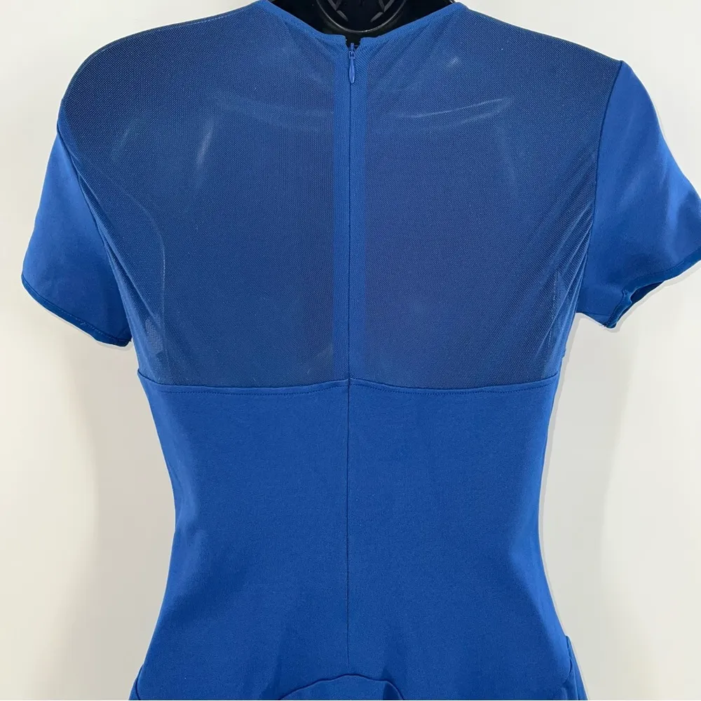 Halston Heritage Women’s Light Royal Blue Short-Sleeve Skater Skirt Dress-Size 0 - Image 7