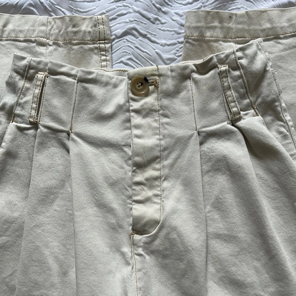 Free people Beige Pleated pants - Image 2