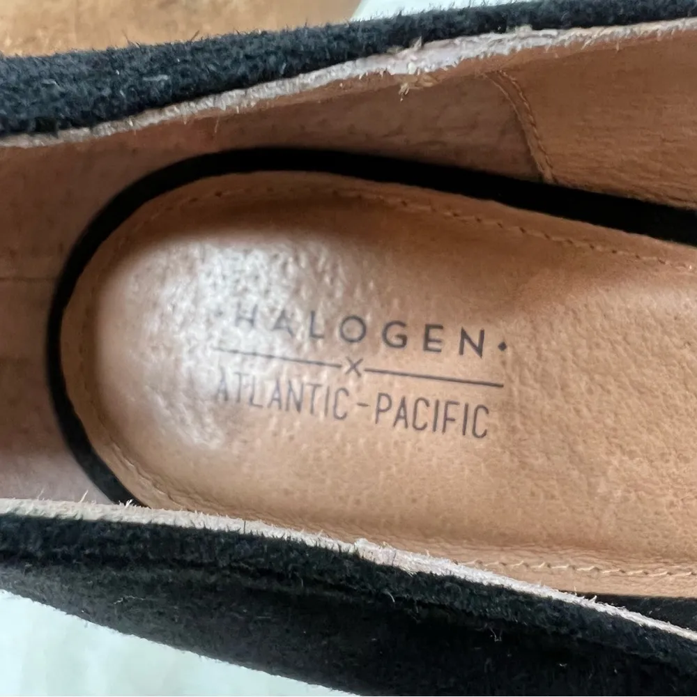 Halogen Atlantic Pacific Helenah Mary Jane Pumps Black Suede Block Heel Trendy - Image 14