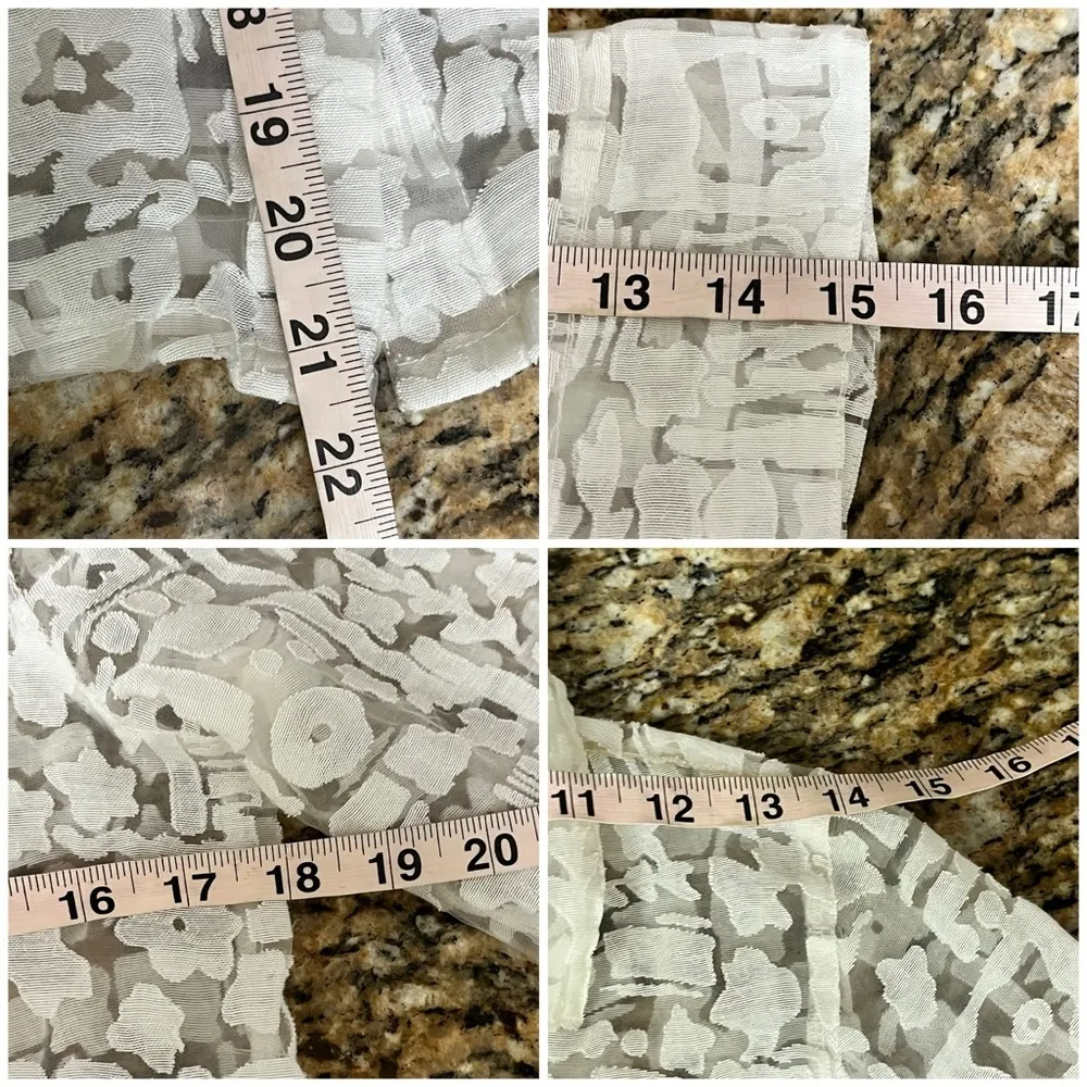 Vintage 90s Koret Petite Ivory Sheer Mesh Button Up Blouse Coastal Preppy SP White Size undefined - Image 6