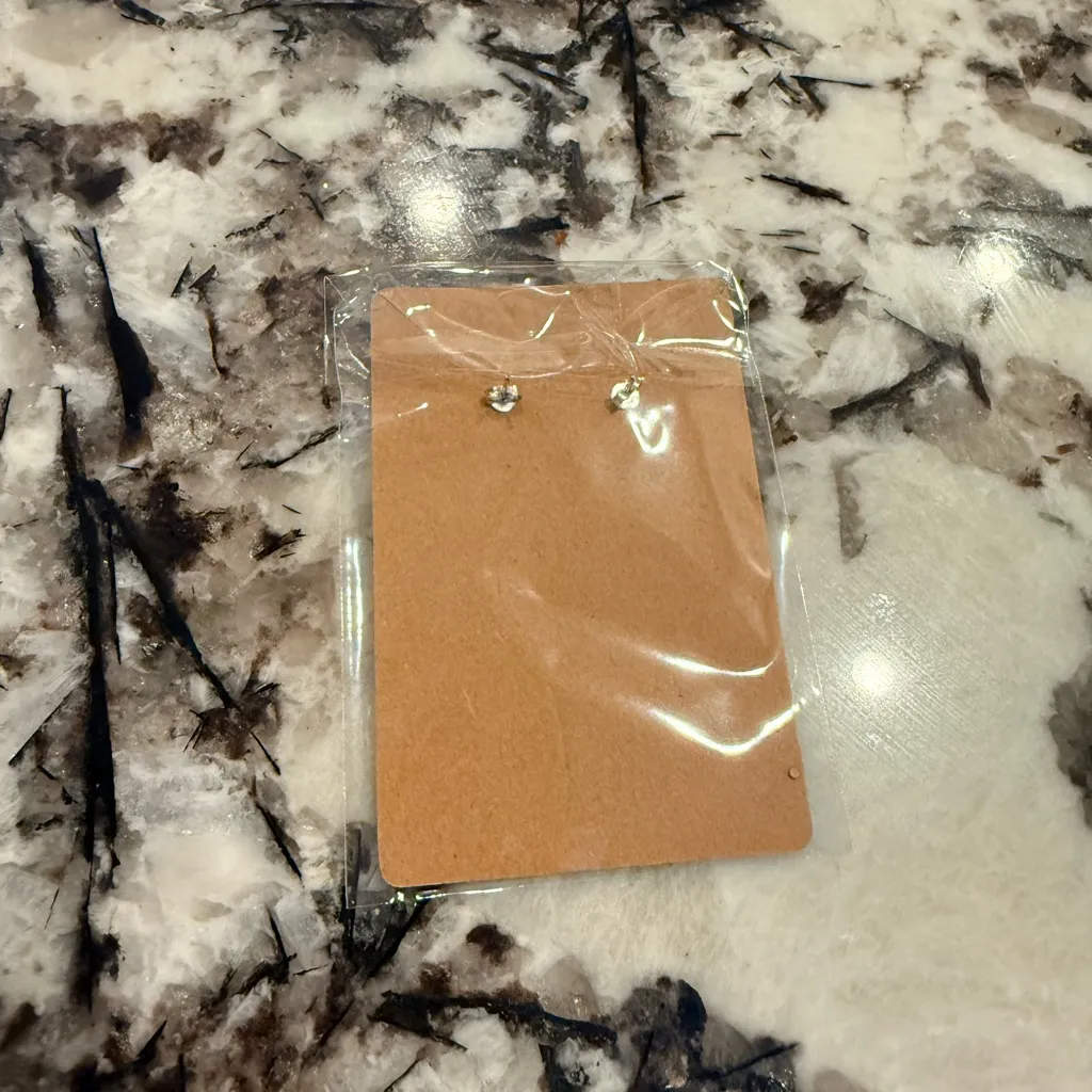 Pink Ice Cream Cone Gold Stud Earrings - Image 3