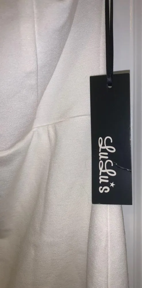 Lulus White One shoulder Dress - Image 3