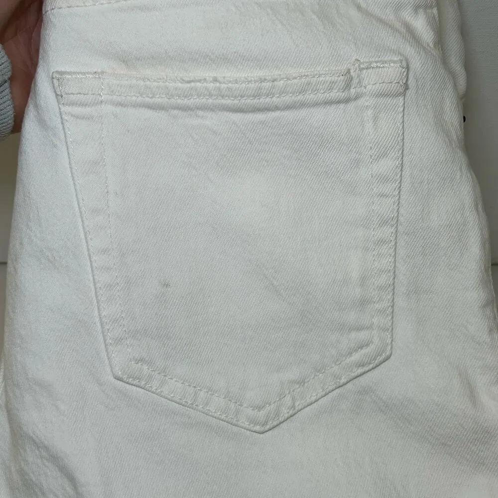 Abercrombie & Fitch Jeans The Ankle Straight Ultra High Rise White Denim 26 2 S - Image 6