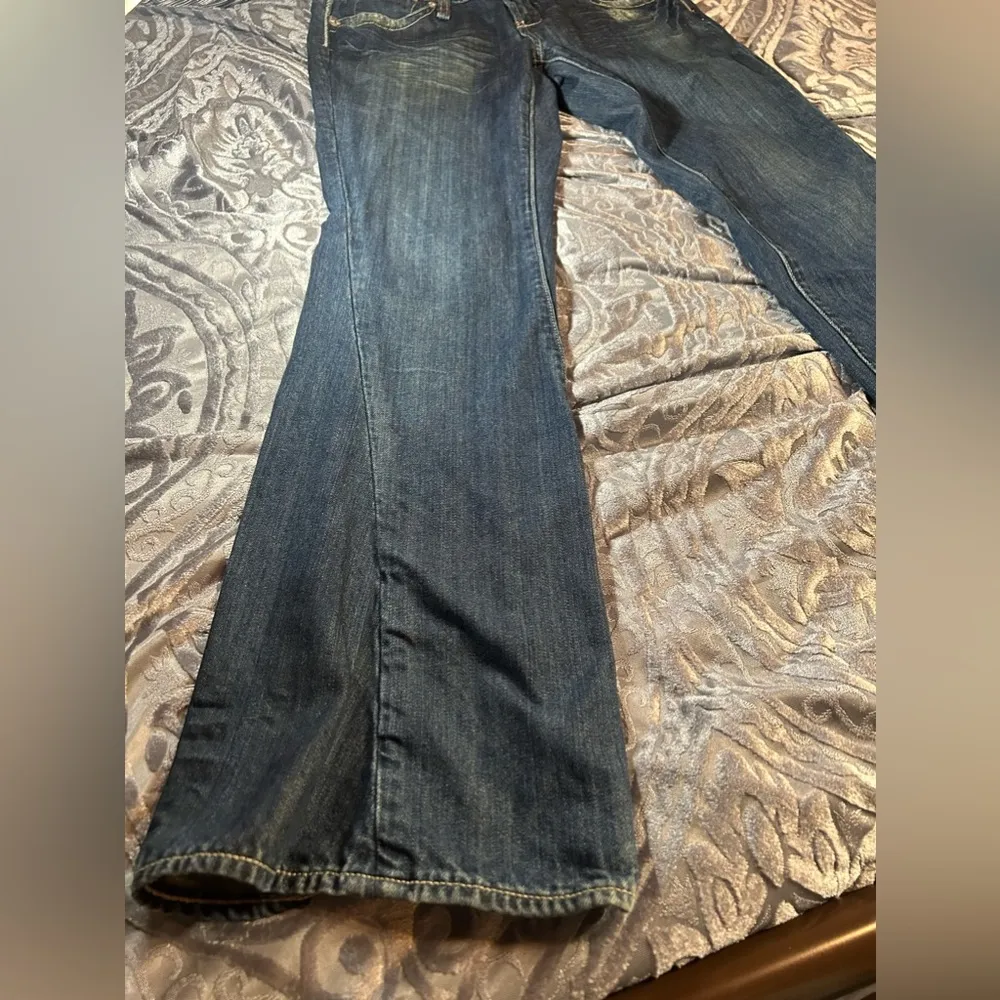 Vintage Y2K BCBGirls Guitar Denim Blue Distressed Flare Jeans sz 29 - Image 11