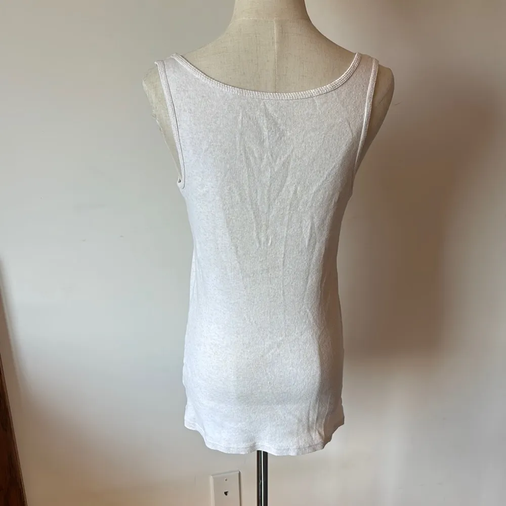 Faded Glory White Sleeveless Fitted Tank Top - Image 4