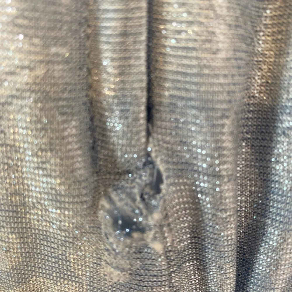 Jessica McClintock Gunne Sax Sleeveless Maxi Blue Silver Dress Vintage Sz Sm - Image 10