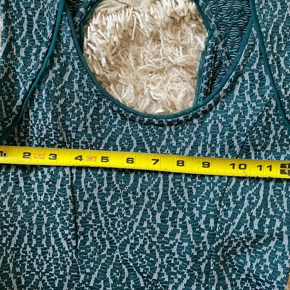 Silence + Noise Teal Textured Knit Mini Dress Sleeveless Cutout St Patrick’s Day - Image 6