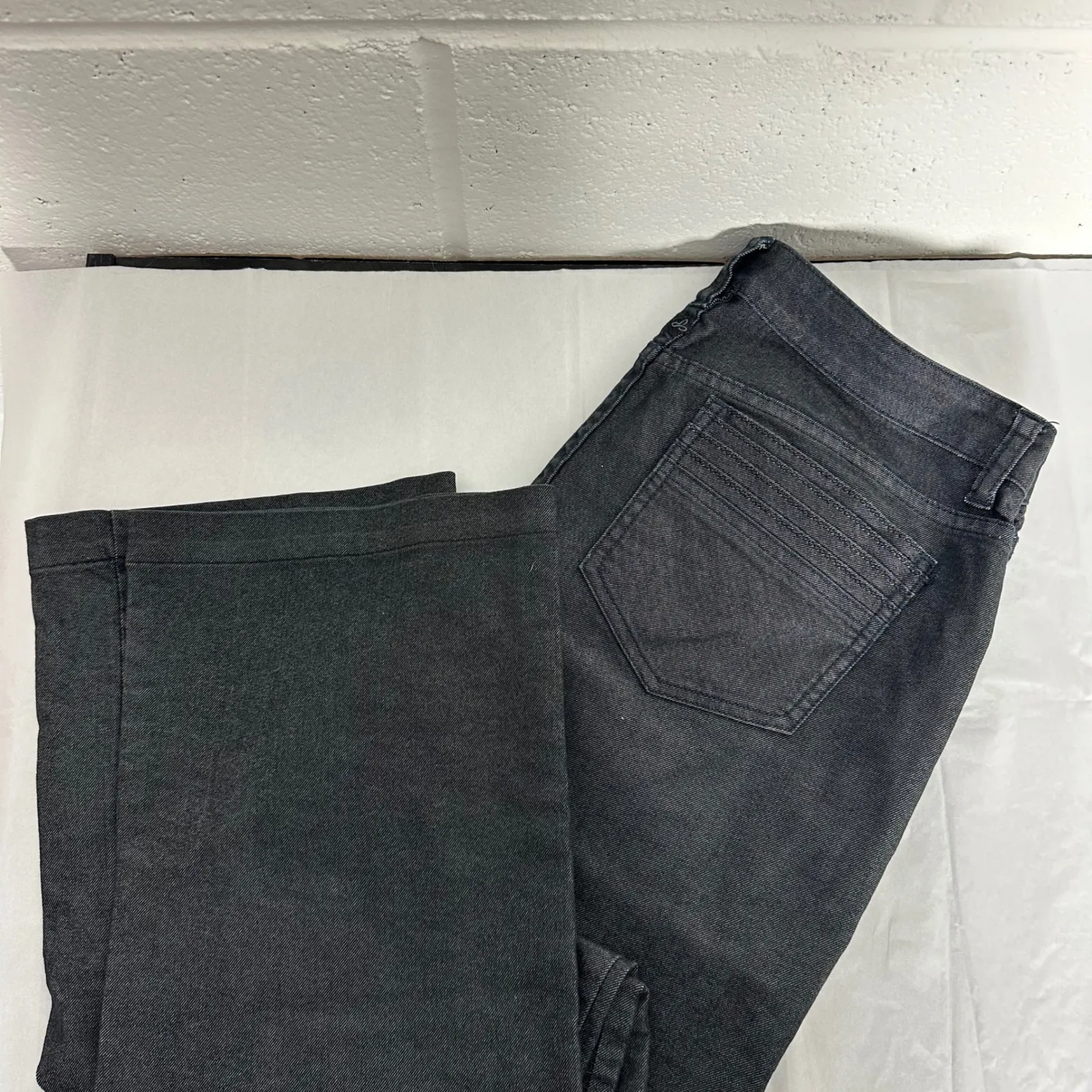 Prana Jada Pants Gray black Wash Bootcut Tall Inseam Jeans Size 6/28 - Image 3