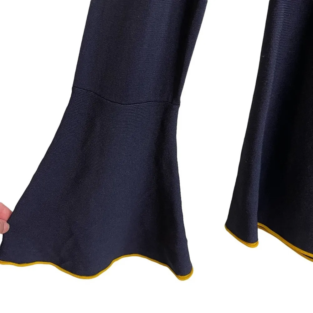 COS Navy Peplum Flare Long Sleeve Top - Image 4