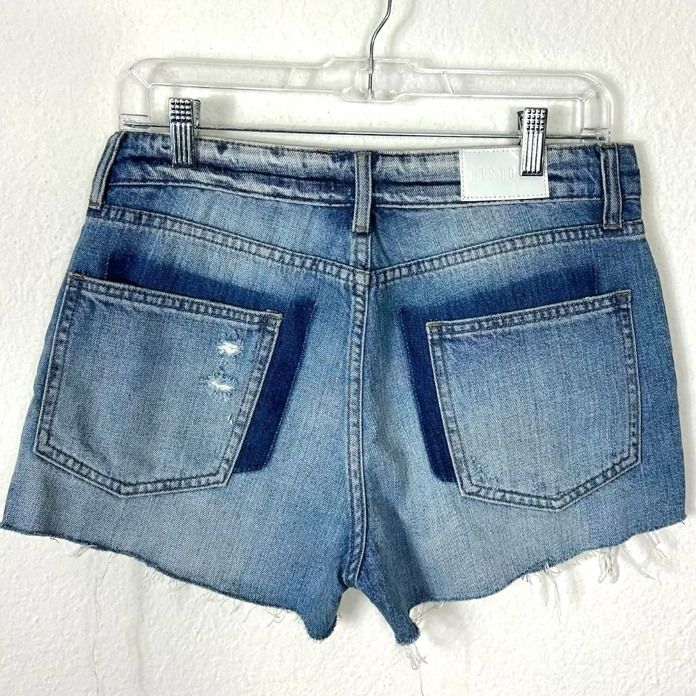 Pistola Asher Girlfriend Jean Shorts in Supreme Hit Distressed Frayed Size 28 - Image 2