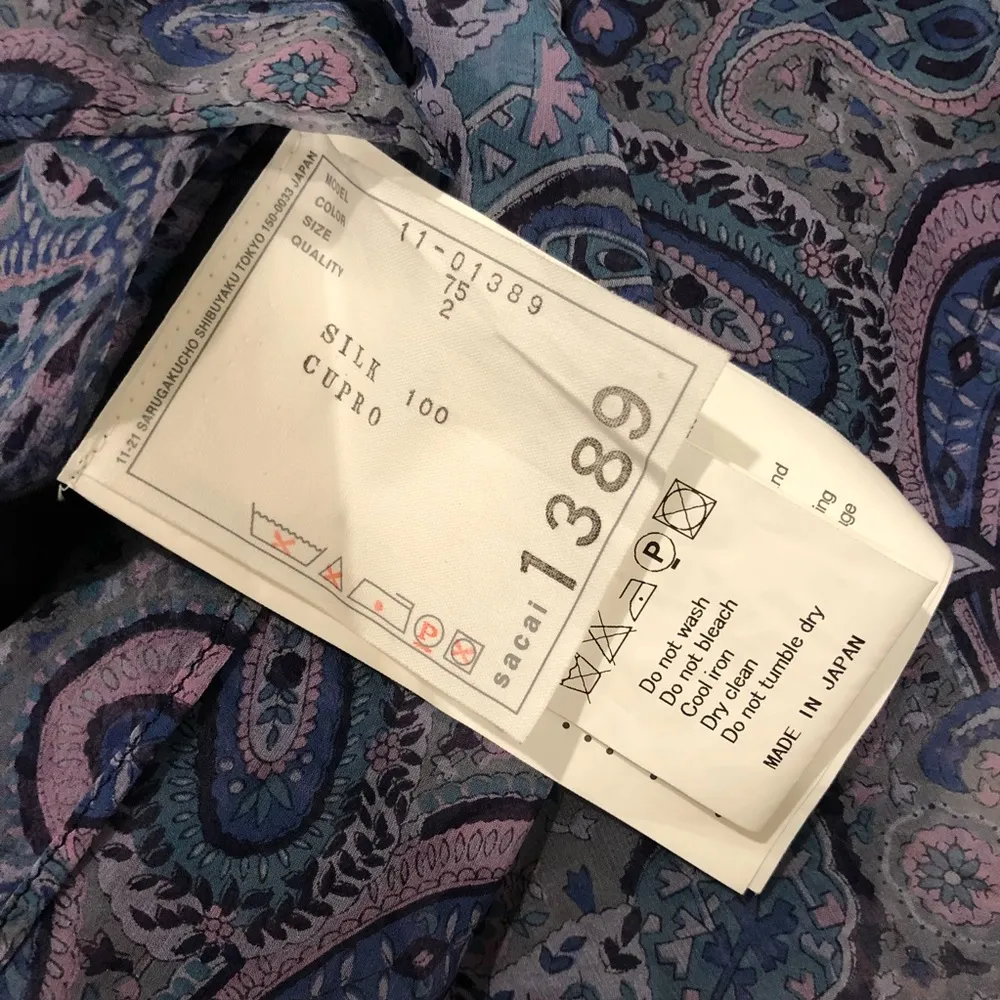 New Sacai Silk Fringe Top Blue Size 6 - Image 6