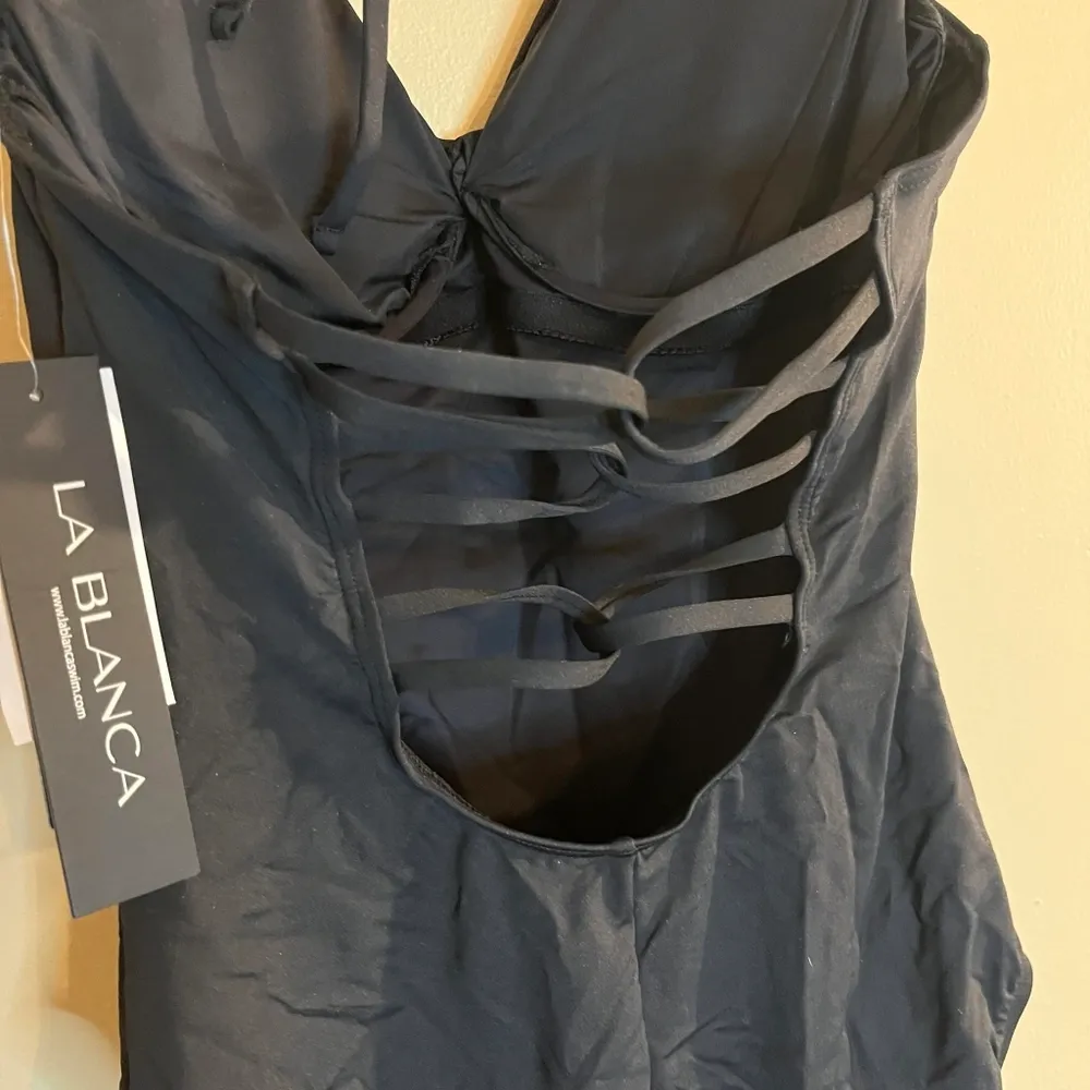 La Blanca Island Goddess Underwire Scoop Front Lingerie One Piece - Black - Image 3