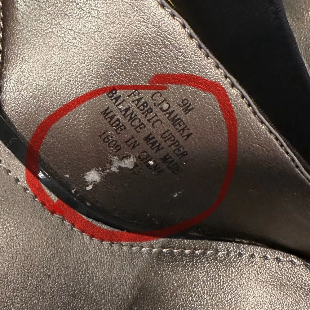 Joan & David Luxe CJDameka Slingback Pump Women's 9‎ Black Fabric Upper NEW - Image 6