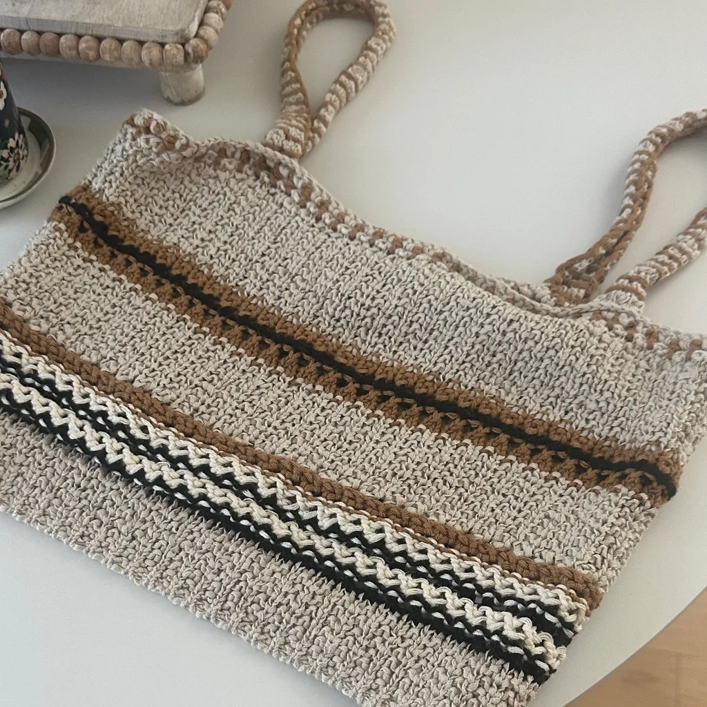 Crochet Sweater-Knit Cropped Cami - Image 5