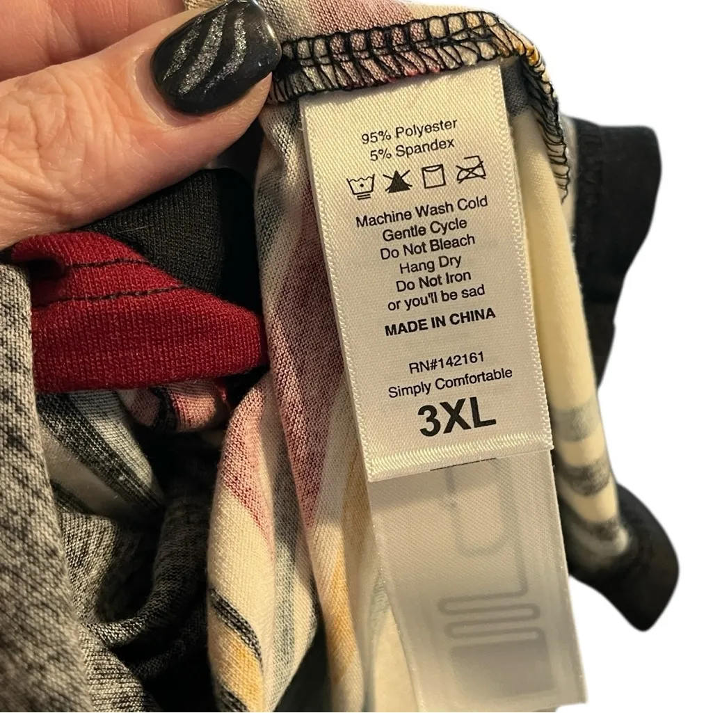 Lularoe Striped Multicolor Longsleeve V-Neck Maxi Dress with Pockets - Image 9