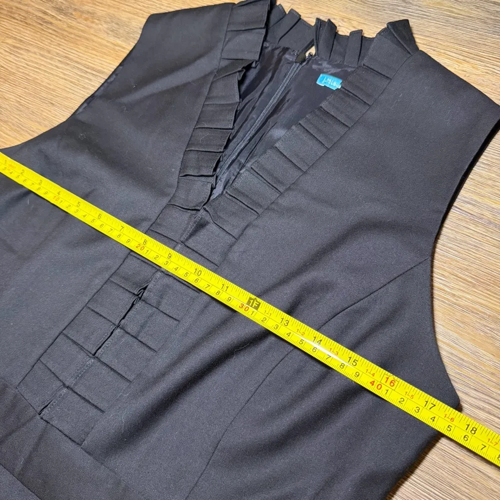 J. McLaughlin Black Ruffled Mini Dress Size 10 Cocktail Party Evening Outfit - Image 7