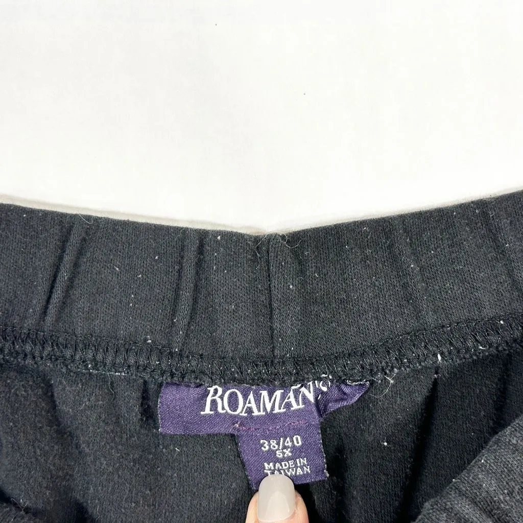 Roamans Plus Size 5XP‎ Shorts 38W 40W Black Elastic Waist Pockets Petite 1239 - Image 7
