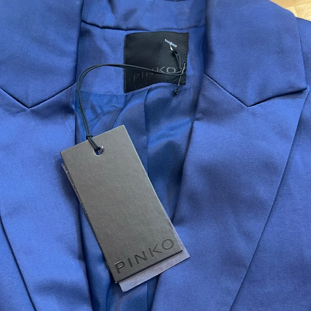 Pinko NWT Navy Blazer Blue Size 4 - Image 3