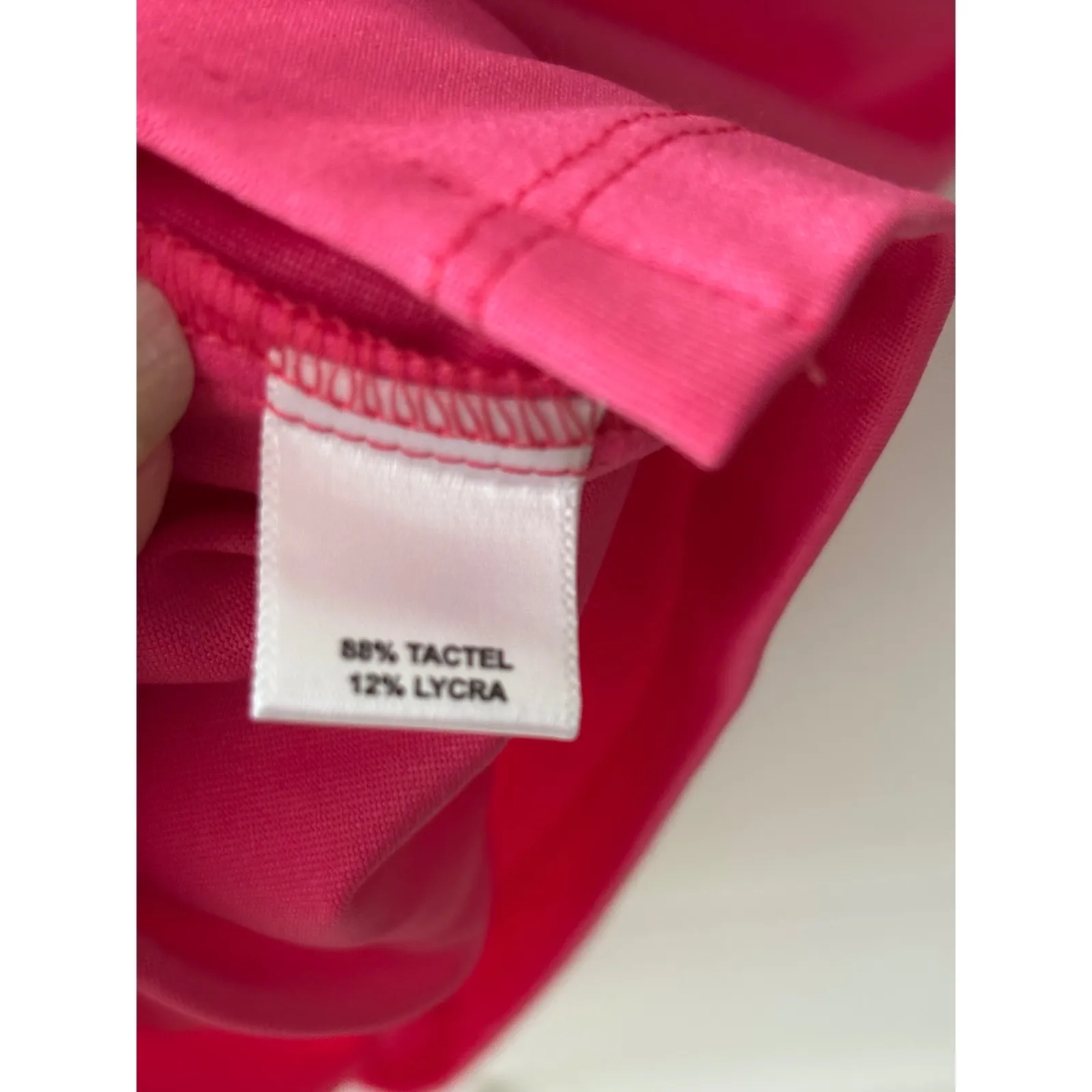 NWT‎ A'NUE Miami Hot Pink Short Sleeve Top Tactel Lycra Blend Size L2 - Image 5