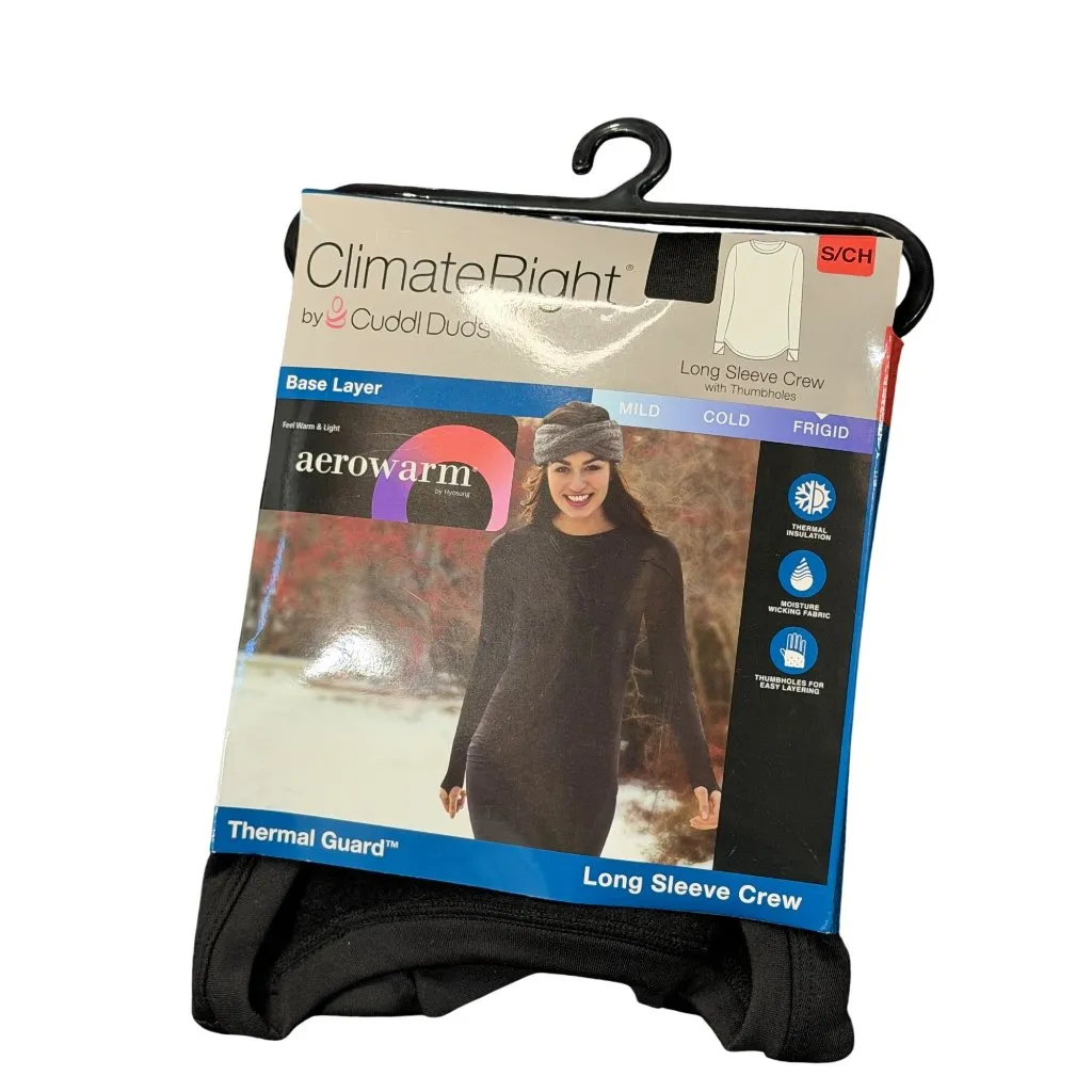 Cuddl Duds ClimateRight Women Small Aerowarm Thermal LS Crew Base Layer Warm Top - Image 2