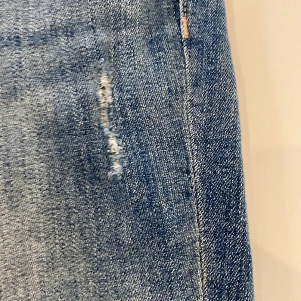 DL1961 Mara Instasculpt Straight Ankle Denim Blue Jeans Fringe Hem EUC Sz 25 - Image 11