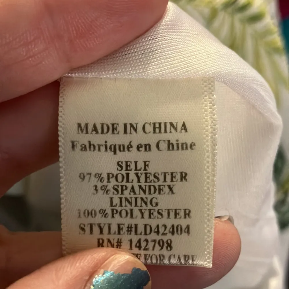 NWOT Loveriche Tropical Print Halter Dress, Large - Image 9