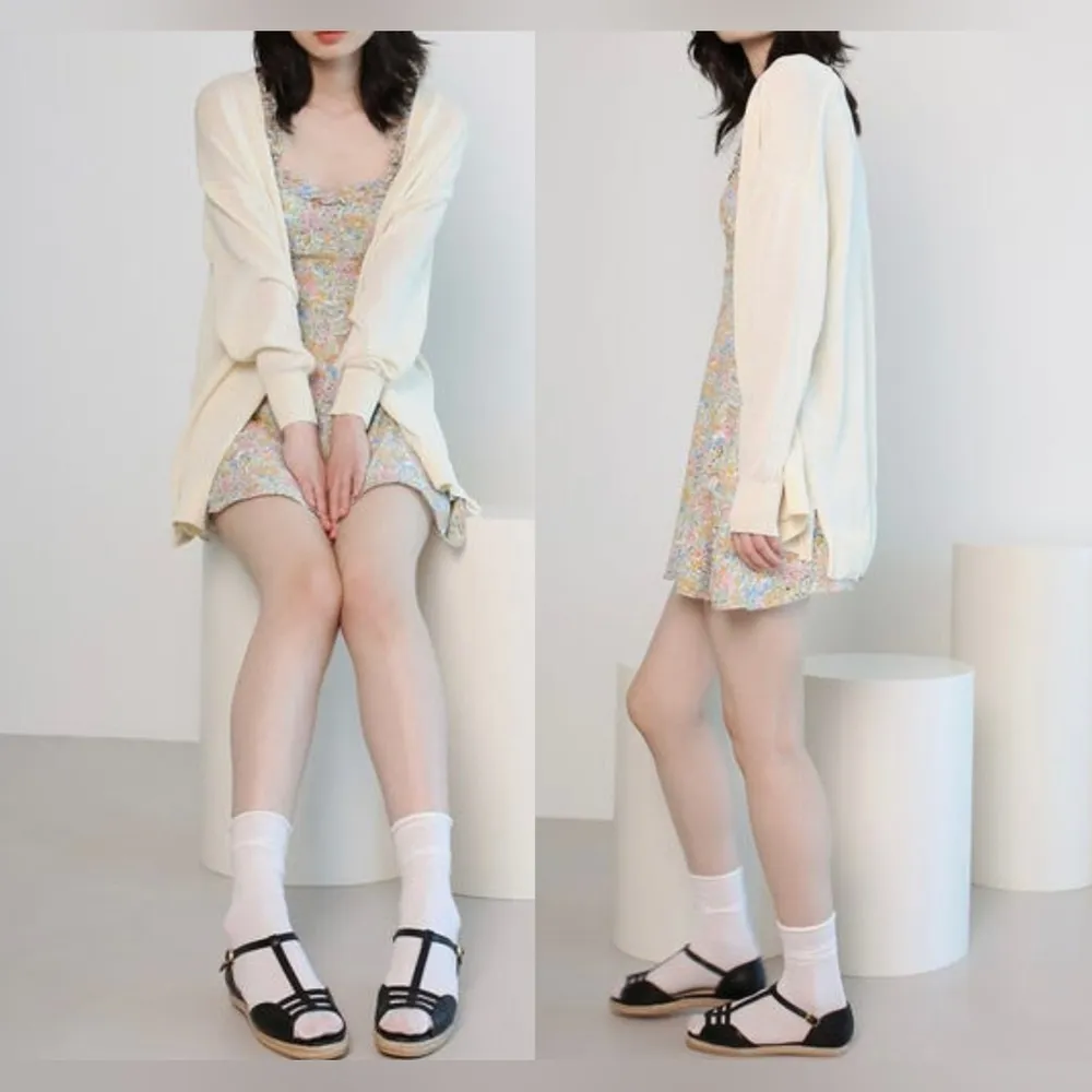 Zara Mini Floral Ruffle Strap Sweetheart Neckline Colorful Dress SZ L - Image 3