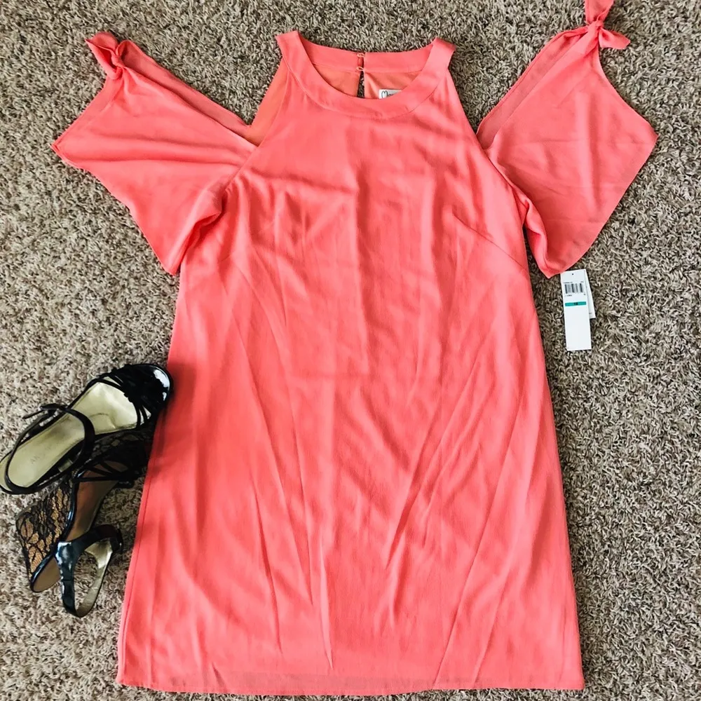 Maggy London Cold Shoulder Dress Coral Size 16 NWT $89.00 - Image 7