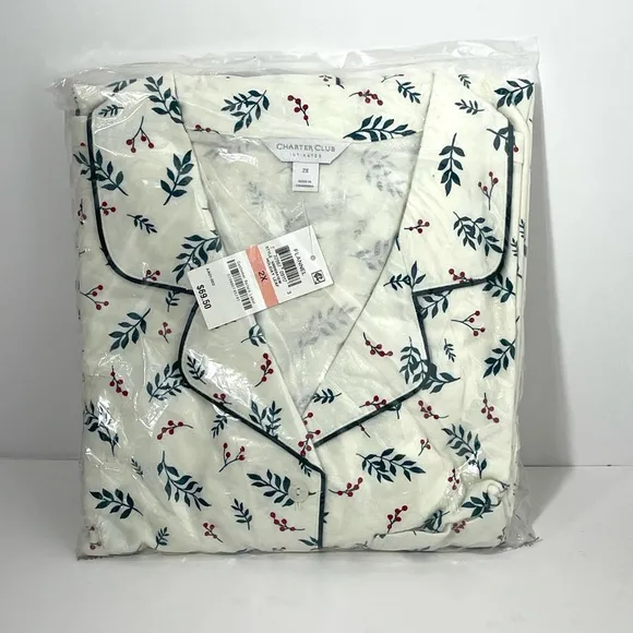 Charter Club Intimates Cotton Flannel Nightgown Size 2X - Image 1